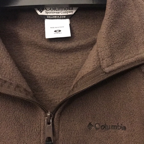 Columbia brown zip up fleece jacket - Picture 2 of 5